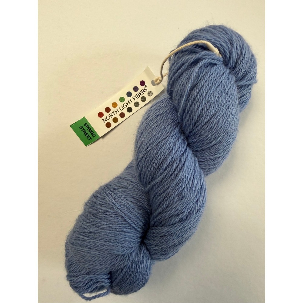 North Light Fibers Spring Street Yarn Crocus Blue 100%‎ Falkland Merino Wool